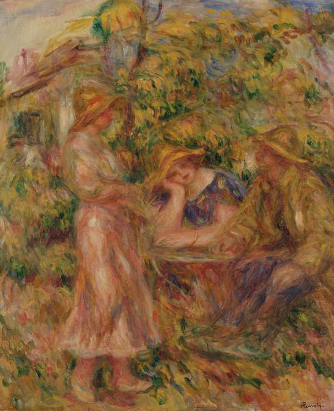 Pierre-Auguste Renoir Three Figures in Landscape china oil painting image